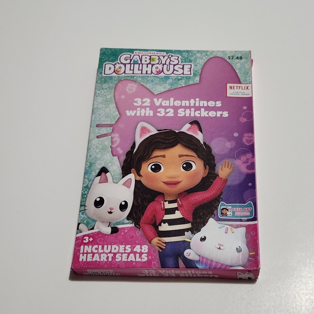 Gabby's Dollhouse 32 Valentine's Cards